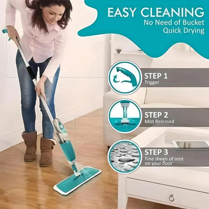 Floor Cleaning Mop Stick with Spray Bottle